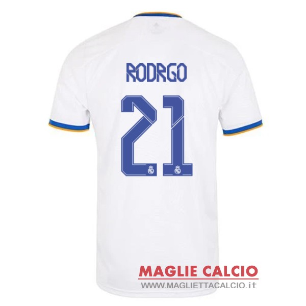 nuova maglietta real madrid 2021-2022 rodrygo 21 prima