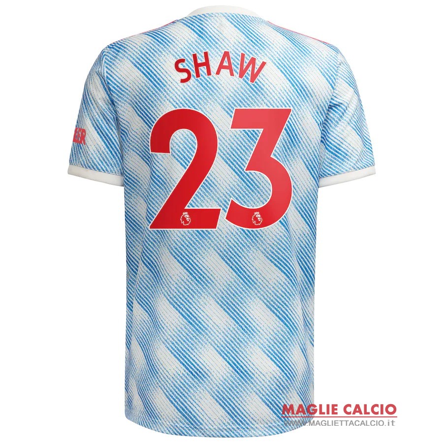 nuova maglietta manchester united 2021-2022 shaw 23 seconda