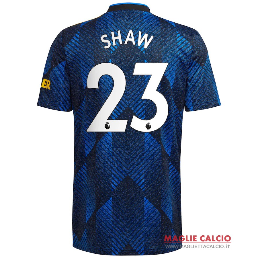nuova maglietta manchester united 2021-2022 shaw 23 terza