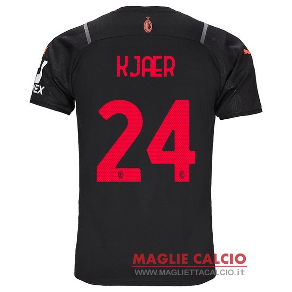 nuova maglietta ac milan 2021-2022 kjaer 24 terza