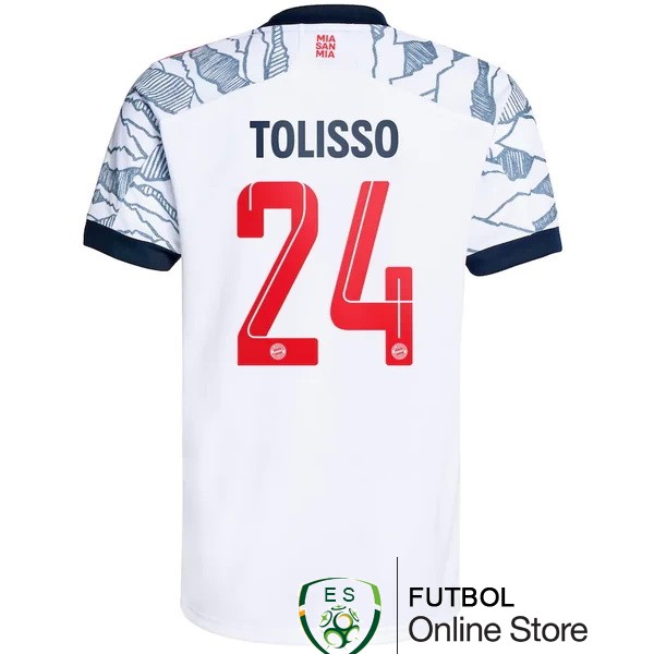 nuova maglietta bayern munich 2021-2022 tolisso 24 terza