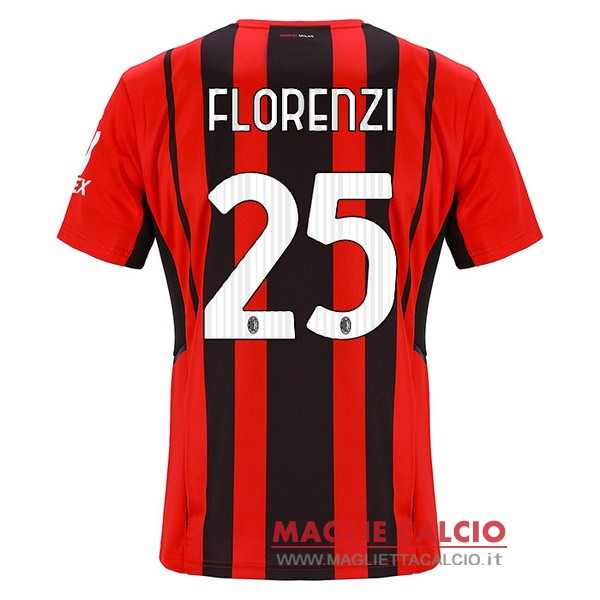 nuova maglietta ac milan 2021-2022 florenzi 25 prima