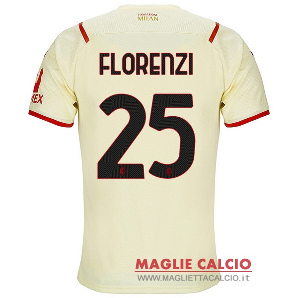 nuova maglietta ac milan 2021-2022 florenzi 25 seconda