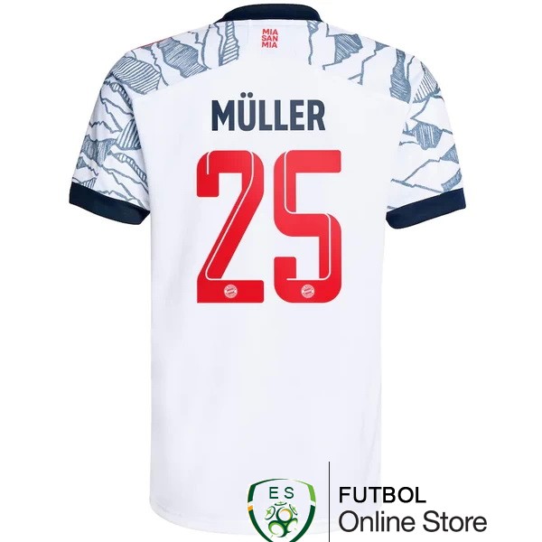 nuova maglietta bayern munich 2021-2022 muller 25 terza