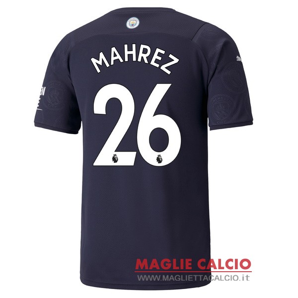 nuova maglietta manchester city 2021-2022 mahrez 26 terza