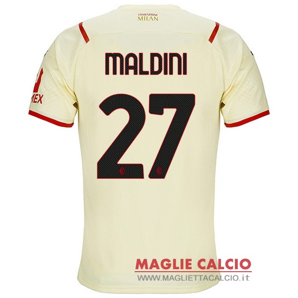 nuova maglietta ac milan 2021-2022 maldini 27 seconda