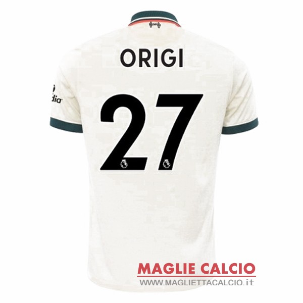 nuova maglietta liverpool 2021-2022 origi 27 seconda