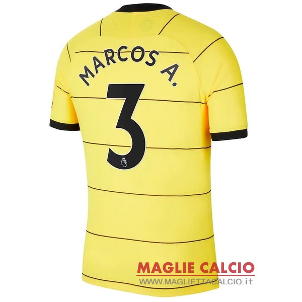 nuova maglietta chelsea 2021-2022 marcos a. 3 seconda