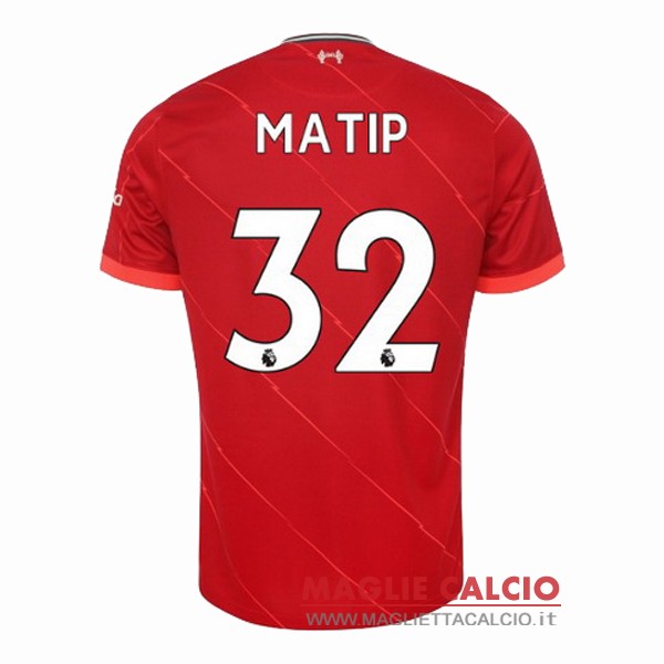 nuova maglietta liverpool 2021-2022 matip 32 prima