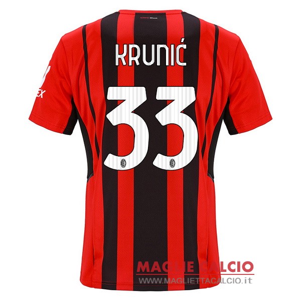 nuova maglietta ac milan 2021-2022 krunic 33 prima