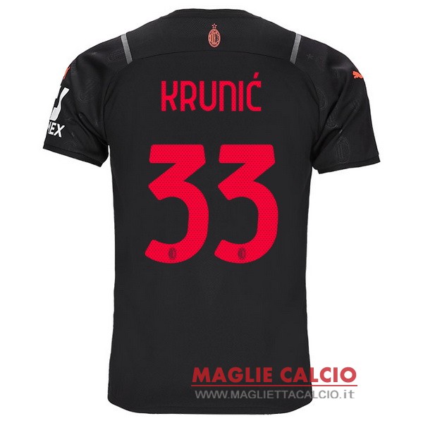 nuova maglietta ac milan 2021-2022 krunic 33 terza