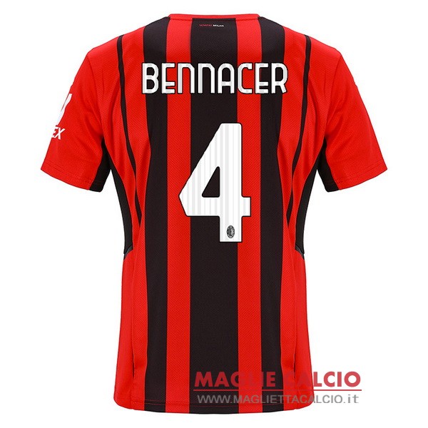 nuova maglietta ac milan 2021-2022 bennacer 4 prima