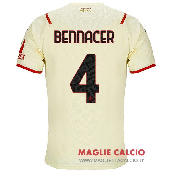 nuova maglietta ac milan 2021-2022 bennacer 4 seconda