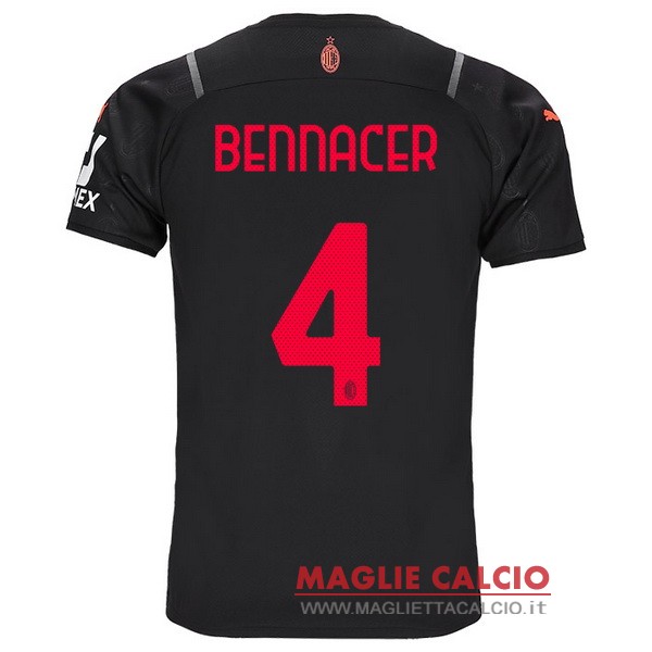 nuova maglietta ac milan 2021-2022 bennacer 4 terza