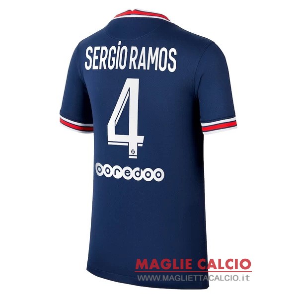 nuova maglietta paris saint germain 2021-2022 sergio ramos 4 prima