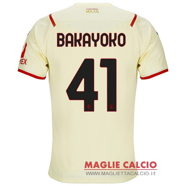 nuova maglietta ac milan 2021-2022 bakayoko 41 seconda