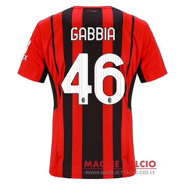 nuova maglietta ac milan 2021-2022 gabbia 46 prima