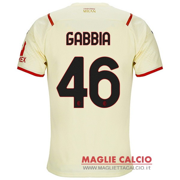 nuova maglietta ac milan 2021-2022 gabbia 46 seconda