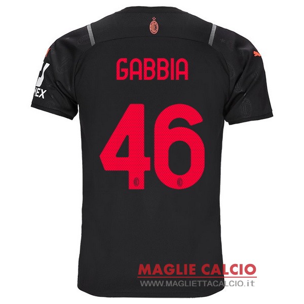 nuova maglietta ac milan 2021-2022 gabbia 46 terza