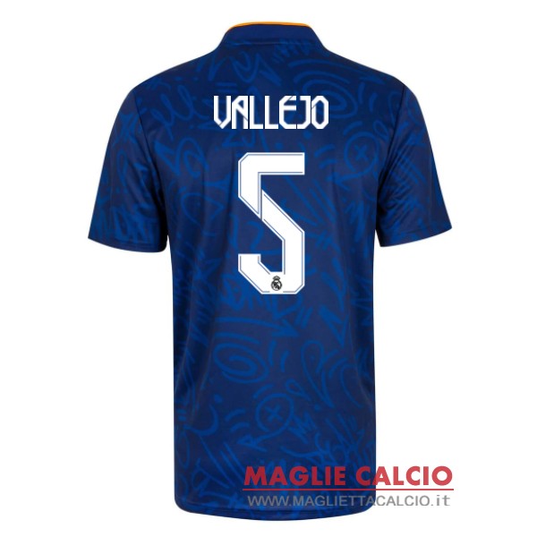 nuova maglietta real madrid 2021-2022 vallejo 5 seconda