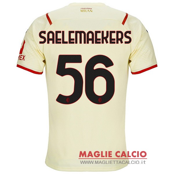 nuova maglietta ac milan 2021-2022 saelemaekers 56 seconda