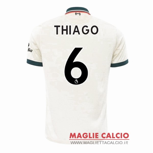 nuova maglietta liverpool 2021-2022 thiago 6 seconda