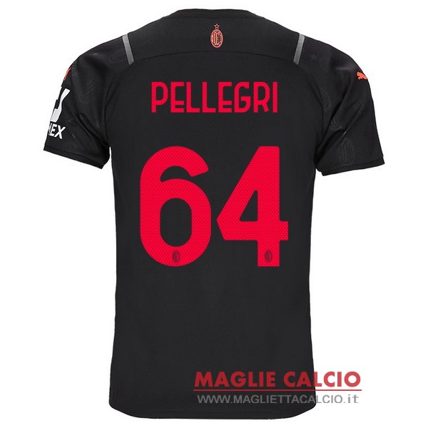 nuova maglietta ac milan 2021-2022 pellegri 64 terza