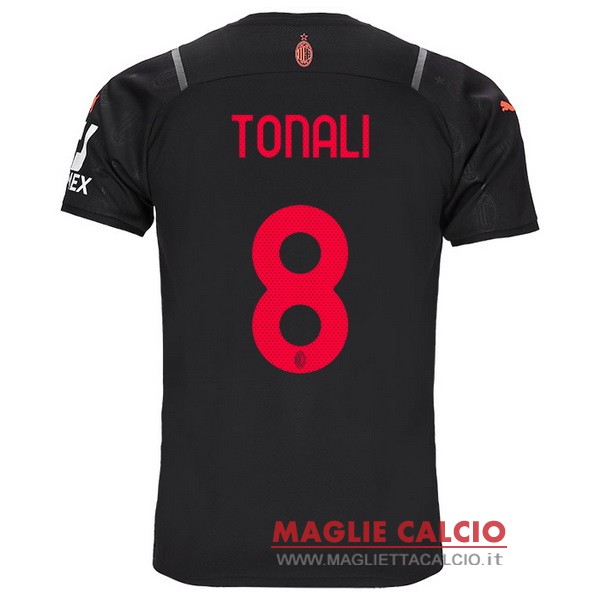 nuova maglietta ac milan 2021-2022 tonali 8 terza