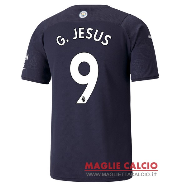 nuova maglietta manchester city 2021-2022 g.jesus 9 terza