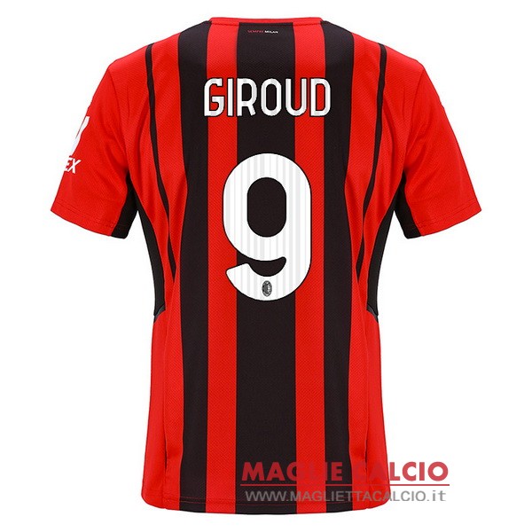 nuova maglietta ac milan 2021-2022 giroud 9 prima