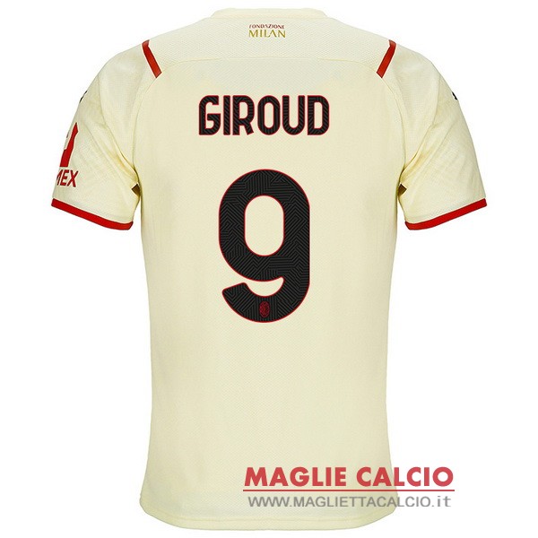 nuova maglietta ac milan 2021-2022 giroud 9 seconda