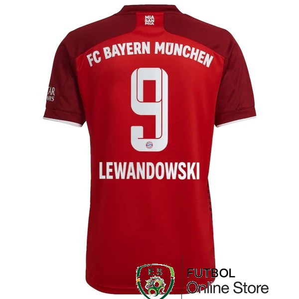 nuova maglietta bayern munich 2021-2022 lewandowski 9 prima