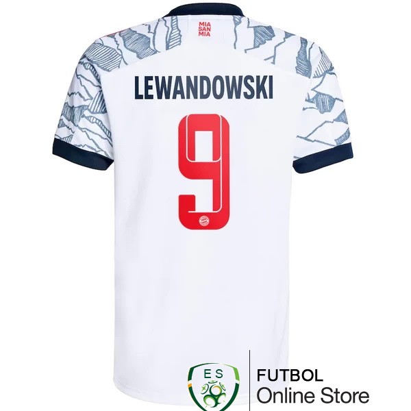 nuova maglietta bayern munich 2021-2022 lewandowski 9 terza