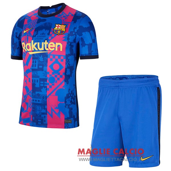 nuova terza magliette barcellona set completo bambino 2021-2022