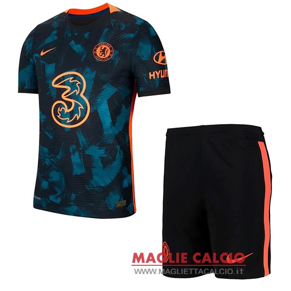 nuova terza magliette chelsea set completo bambino 2021-2022