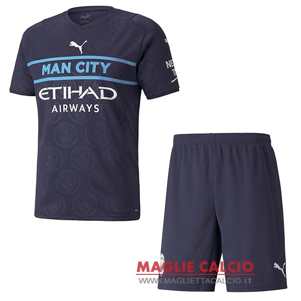 nuova terza magliette manchester city set completo bambino 2021-2022