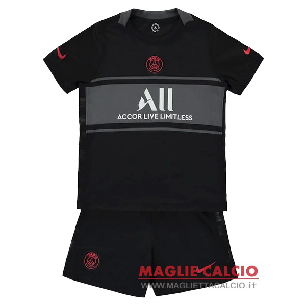 nuova terza magliette paris saint germain set completo bambino 2021-2022