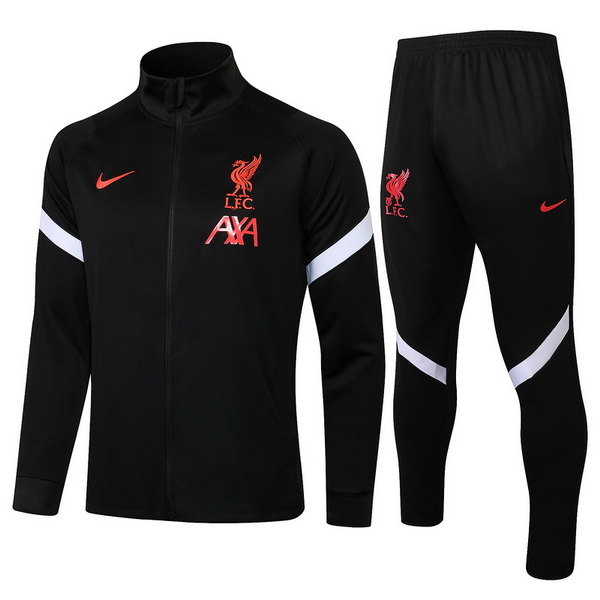 nuova liverpool insieme completo nero bianco bambino giacca 2021-2022