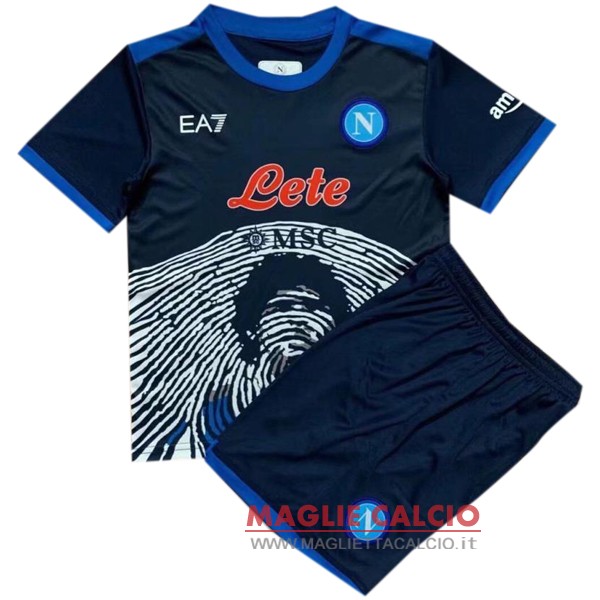 nuova edizione commemorativa divisione magliette napoli set completo uomo blu 2021-2022
