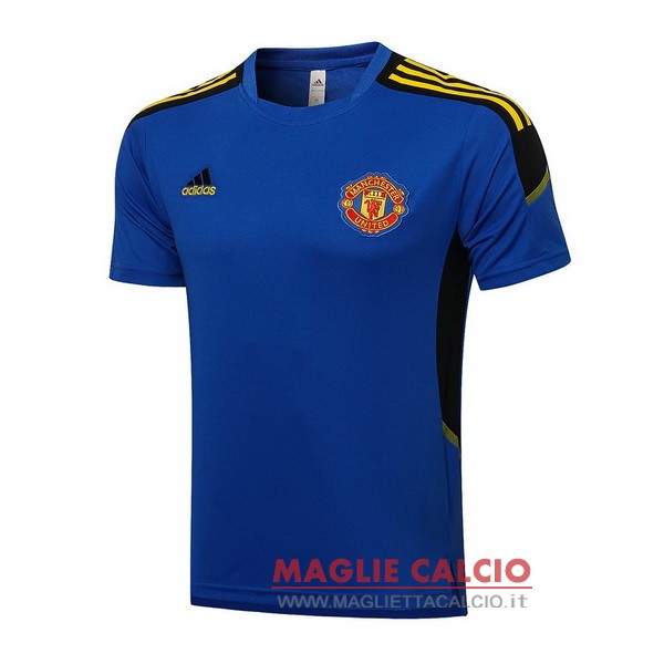 nuova formazione divisione magliette manchester united 2021-2022 blu nero