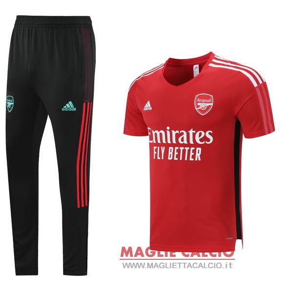 nuova formazione insieme completo divisione magliette arsenal 2021-2022 rosso nero