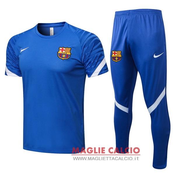 nuova formazione set completo divisione magliette barcelona 2021-2022 blu bianco