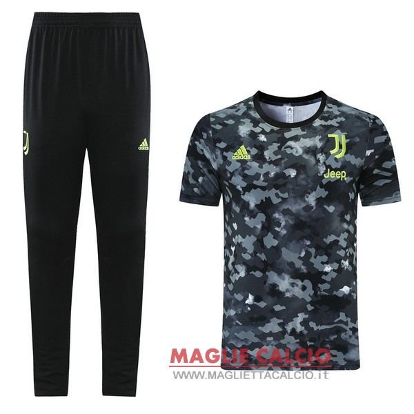 nuova formazione set completo divisione magliette juventus 2021-2022 nero verde