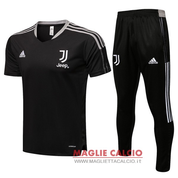 nuova formazione set completo divisione magliette juventus 2021-2022 nero grigio