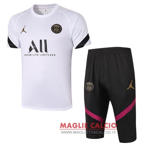 nuova formazione set completo divisione magliette paris saint germain 2021-2022 bianco nero