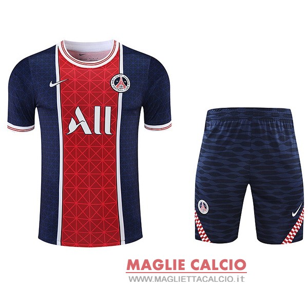 nuova formazione set completo divisione magliette paris saint germain 2021-2022 blu rosso