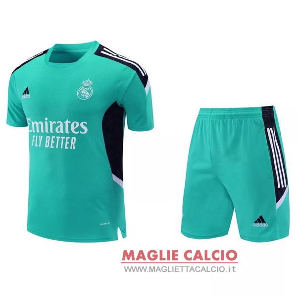 nuova formazione set completo divisione magliette real madrid 2021-2022 verde nero