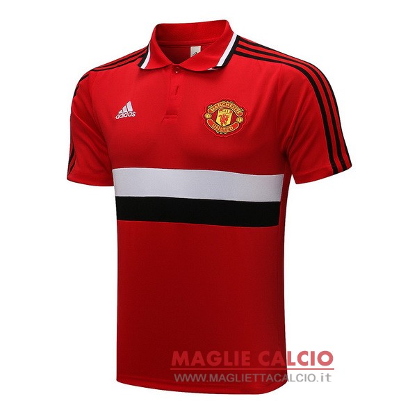 manchester united rosso I bianco nero magliette polo nuova 2021-2022