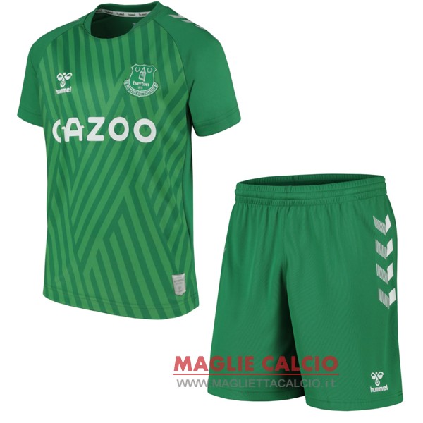 nuova magliette portiere everton set completo bambino 2021-2022 verde