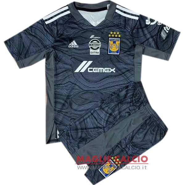 nuova maglietta set completo portiere tigres bambino 2021-2022 nero